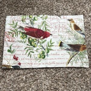 Pottery Barn Winter Bird Placemat Single One